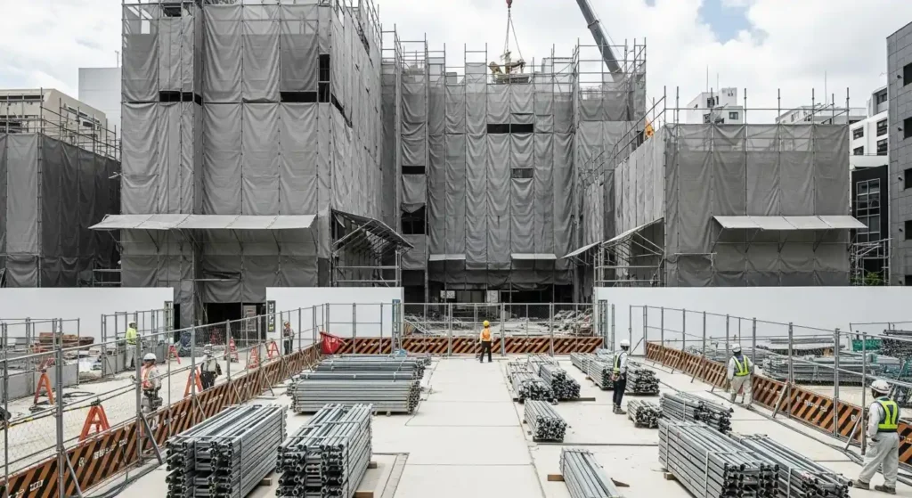 近隣トラブルを防ぐための丁寧な養生シート施工