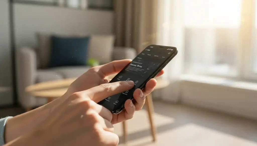 スマホで宇都宮市の最新補助金情報をチェックする様子