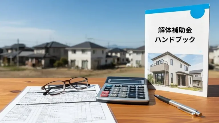 宇都宮市での解体工事見積書と助成金ガイドブックのイメージ